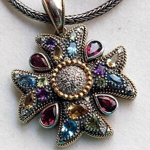 Effy 18K Yellow Gold Diamond Pendant Necklace in Silver